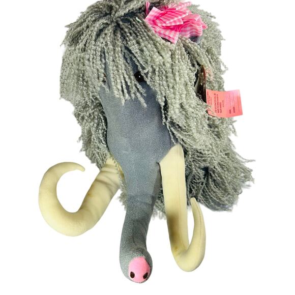 New! Vintage Kicks Kamar Mogul Jr yarn hair plush mammoth elephant - Picture 8 of 16